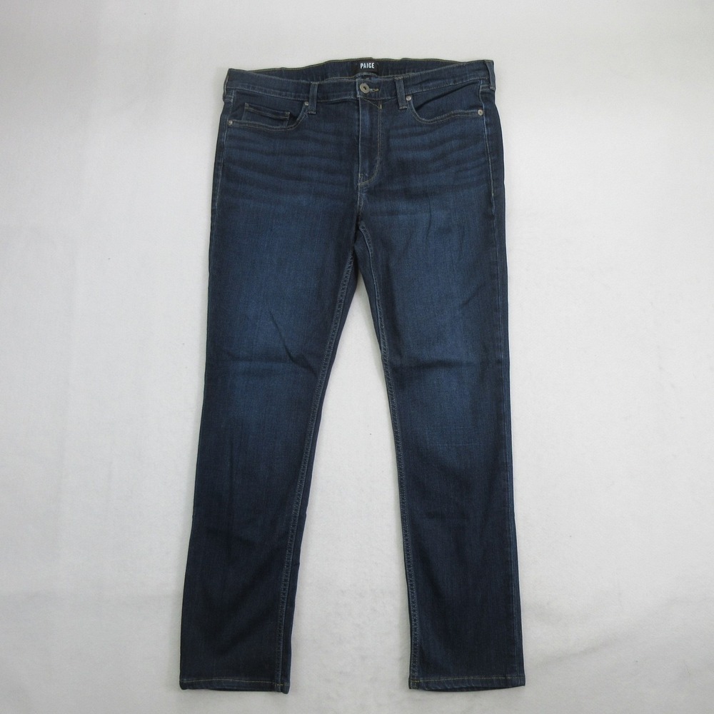 Paige Men's Jeans Size 36 Kason Slim Straight Dark Wash Stretch Blue Denim